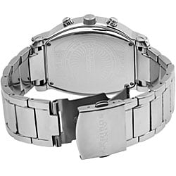 Akribos XXIV Men's Multifunction Diamond Tonneau Swiss Quartz Watch