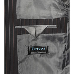 Ferrecci Men's Brown Three-button Suit