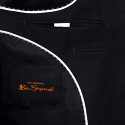 Ben Sherman Men's Charcoal Mini-Tic Wool Slim-fit Sportcoat