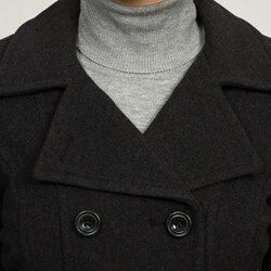 AK Anne Klein Women's Double-breasted Wool Coat FINAL SALE