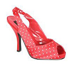 Pinup Couture Women's 'Cutiepie' Hidden Platform Peep Toe Slingback Heels