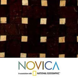 Handcrafted Coconut Shell 'Points of Light' Wall Mirror (Indonesia)