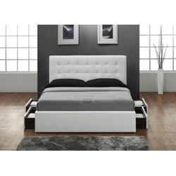 Belmont White Queen-size Storage Bed 