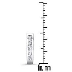 10k White Gold 1/6ct TDW Round Diamond Hoop Earrings (H-I,I2-I3)