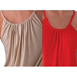 Illusion Spaghetti Strap Gathered Blouse