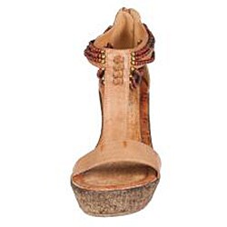 Refresh by Beston Women's 'CABY-03' T-strap Wedge Sandals