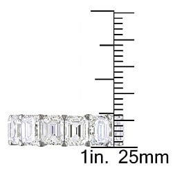 Miadora 18k White Gold 10 3/4ct TDW Emerald-cut Diamond Ring (D-E, VVS1-VVS2)