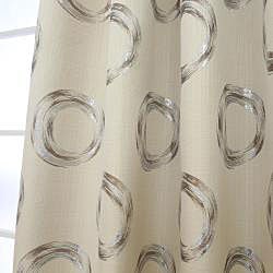 Metallic Circle Grommet 84-inch Curtain Panel Pair