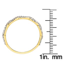 10k Gold 1/4ct TDW Diamond Braided Twist Stackable Ring