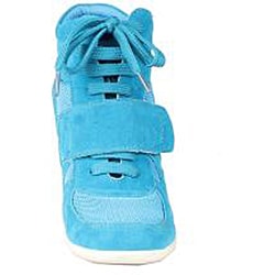 Refresh by Beston Women's 'Dakota' Teal Sneaker Booties