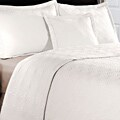 Maison White Cotton 3-Piece Quilt Set