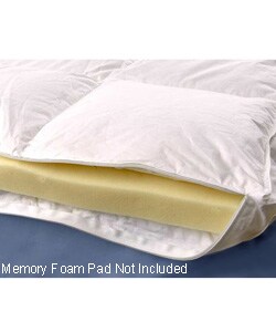 Down Alternative Gusseted Design Euro Top Cover for Memory Foam Topper