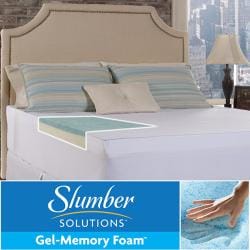 Slumber Solutions Gel Select 3-inch Queen/ King/ Cal King-size Memory Foam Mattress Topper with Cover