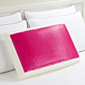 Comfort Memories Pink Wave Memory Foam and Gel Bed Pillow