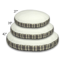 Poly/Sherpa 27-inch Round Pet Bed