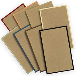 Hand-woven Chaitali Border Natural Fiber Jute Rugs (2' x 3') (Set of 2)
