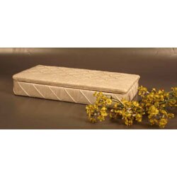 (Set of 2) Silk Dupioni  Beaded Jewelry Boxes