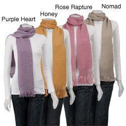 Himalaya Trading Co. Chunky Crochet Cashmere Skinny Scarf