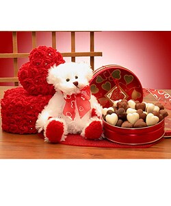 I'm Sending All My Love Valentine's Bear and Chocolates