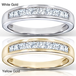 14k Gold 1/3ct TDW Diamond Semi-eternity Band (H-I, I1)