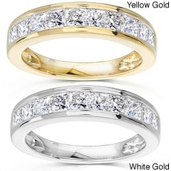 14k Gold 1ct TDW Princess Diamond Wedding Band