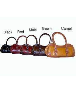 Rina Rich Peanut Satchel Bag