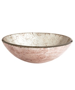 Fontaine Silver Foil Glass Vessel Bathroom Sink