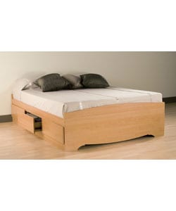 Montego Maple Full/ Double Platform Storage Bed