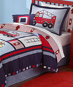 'Fireman' 3-piece Quilt Set