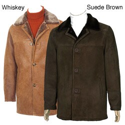 Aston Button Front Shearling Men's Coat