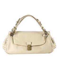 Bottega Veneta Ivory Leather Satchel Bag