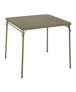 34-inch Square Taupe Folding Table