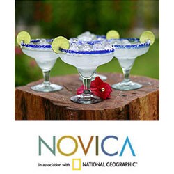 Set of 4 'Transparency' Margarita Cocktail Glasses (Mexico)