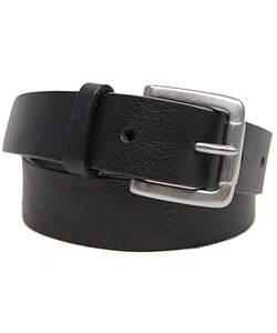 Boston Traveler Black Leather Boy's Belt