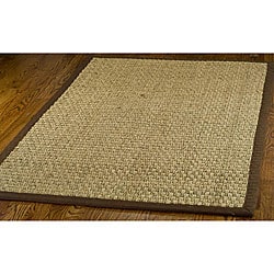 Hand-woven Sisal Natural/ Brown Seagrass Rug (3' x 5')