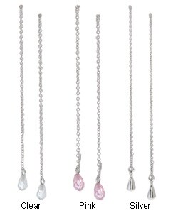Tressa Sterling Silver Teardrop Threader Earrings