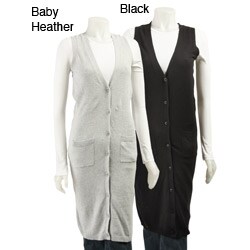 FINAL SALE Kersh Women's Long Duster Vest