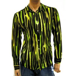 Versace Men's Fitted Multicolor Shirt
