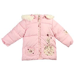 Bon Bebe Toddler Girl's Corduroy Pocket Applique Coat