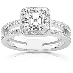 14k Gold 1 1/3ct TDW Asscher Diamond Engagement Ring (H-I, SI1-SI2)