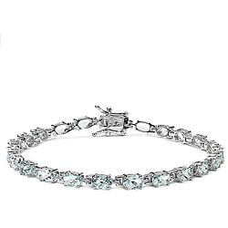 Malaika Sterling Silver Aquamarine Bracelet