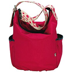 OiOi Red Cargo Drill Hobo Diaper Sack