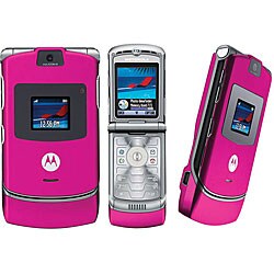 Motorola Magenta RAZR V3 Unlocked GSM Cell Phone (Refurbished)
