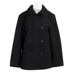 Original Penguin Big Boy's Navy Wool Peacoat