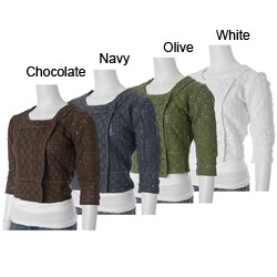 Cute Options Crochet Square Neck Cropped Sweater