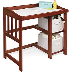 Cherry Baby Changing Table with Desk Conversion