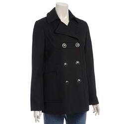 Via Spiga Women's Short Wool Peacoat