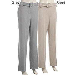 Sharagano Women's Plus Size Wide-waistband Pants