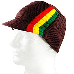 Iced Out Gear Brown Jamaican-style Visor Beanie 