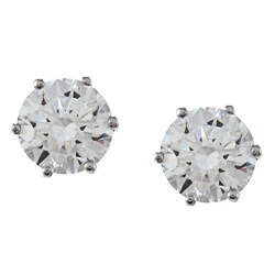 NEXTE Jewelry 14k White Gold Overlay Martini-set CZ Earrings